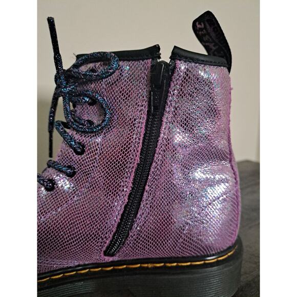 Dr. Martens 1460 Pascal Snake Metallic Purple Casual Boot - Picture 9 of 10